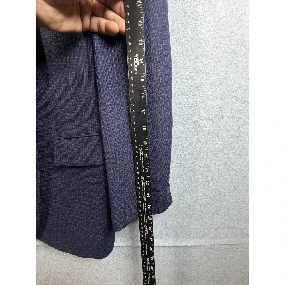 Nautica Blazer Mens 44R Blue Check Wool Sport Coat Jacket Lord &‎ Taylor Classic
